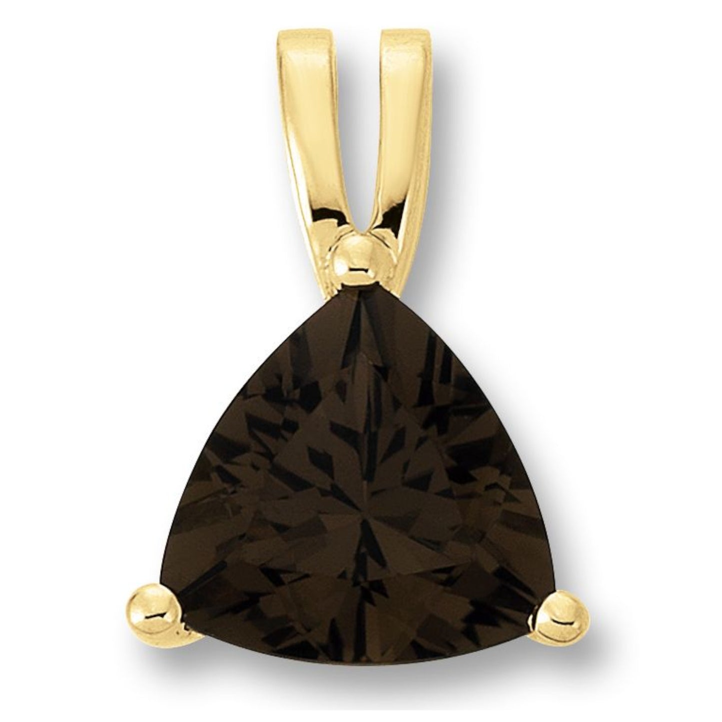 One Element Rauchquarz Anhänger aus 333 Gelbgold