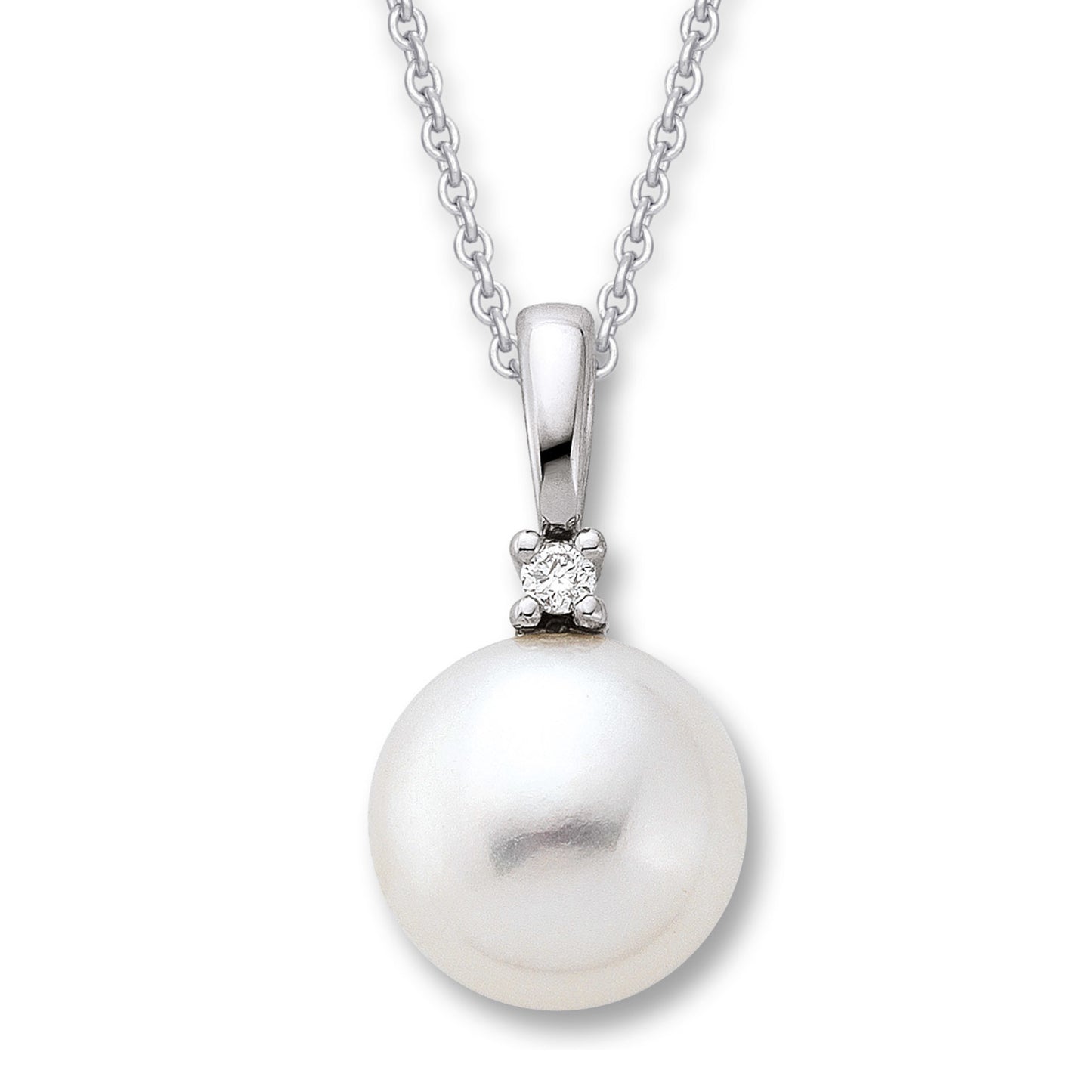 One Element 0.02 ct Brillant Diamant Anhänger aus 585 Weißgold