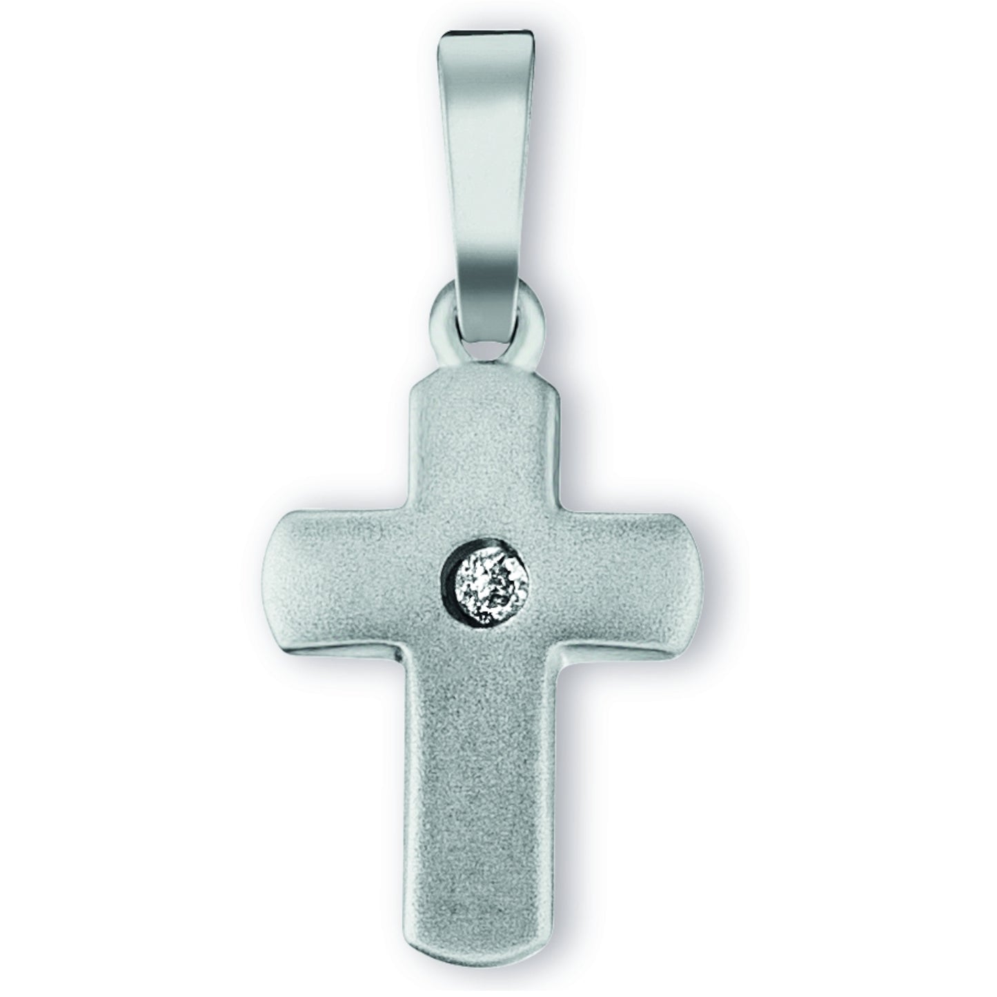 One Element Zirkonia Kreuz Anhänger aus 925 Silber