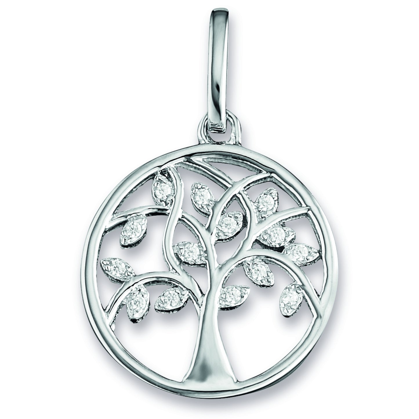 One Element Zirkonia Lebensbaum Anhänger aus 925 Silber