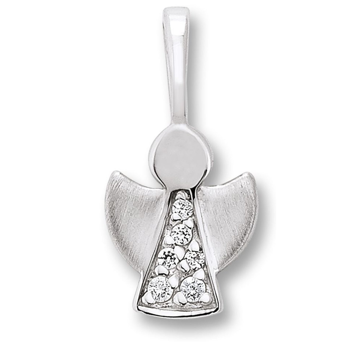 Zirkonia Engel Anhänger aus 925 Silber
