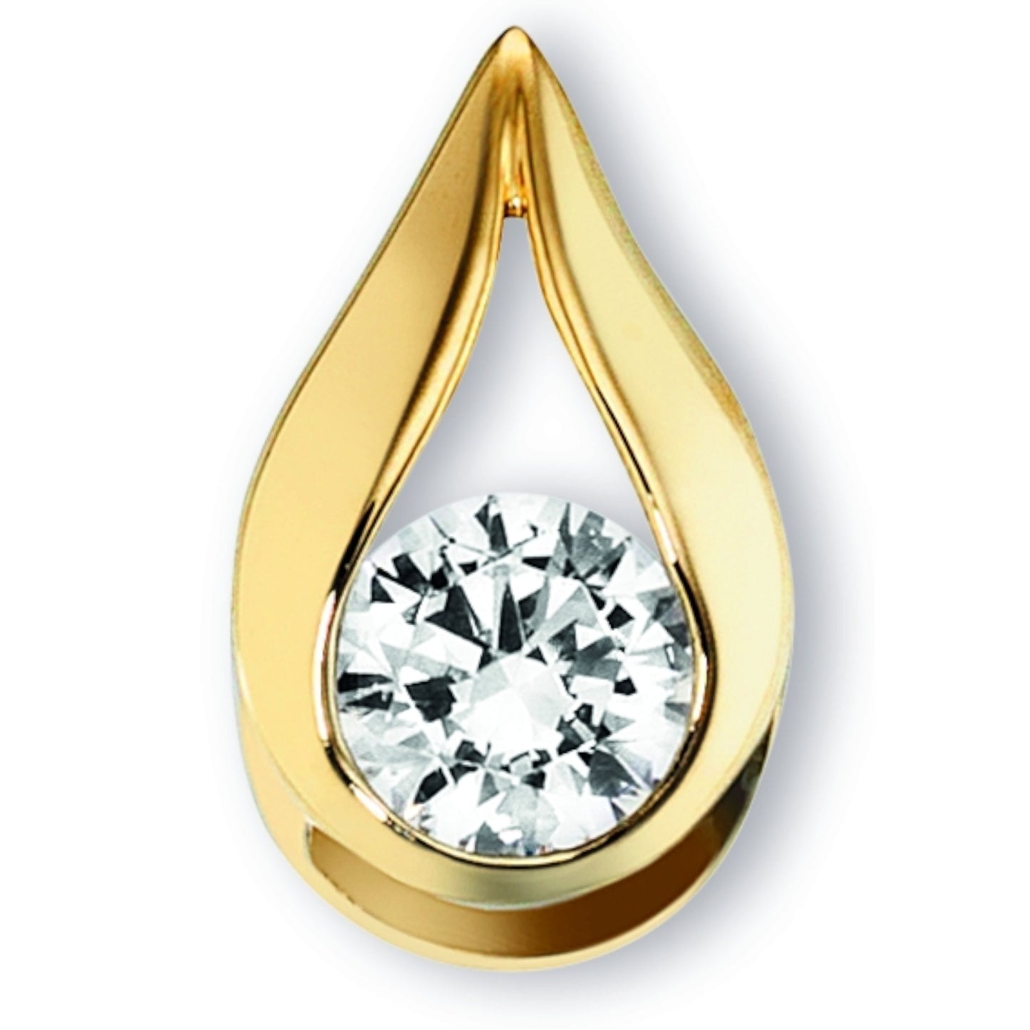 Zirkonia Anhänger aus 333 Gelbgold