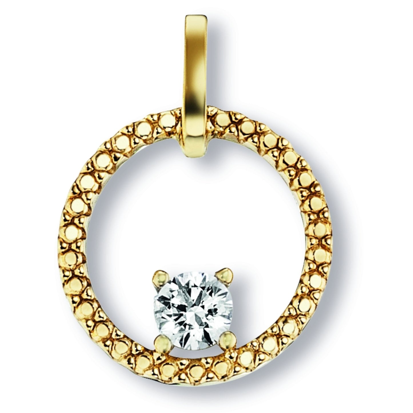Zirkonia Anhänger aus 333 Gelbgold