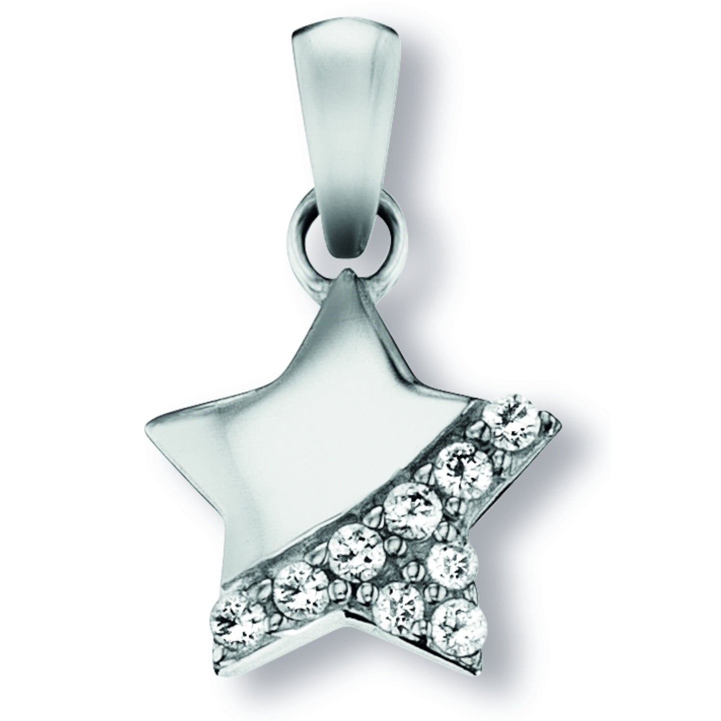 One Element Zirkonia Stern Anhänger aus 925 Silber
