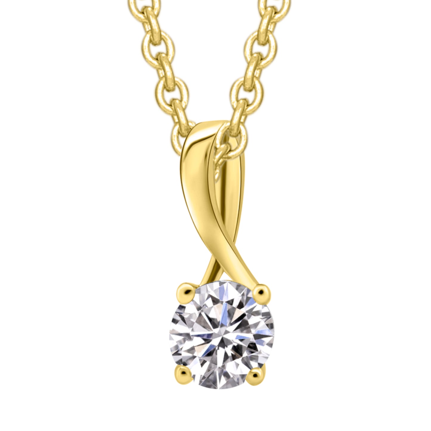 Zirkonia Anhänger aus 333 Gelbgold