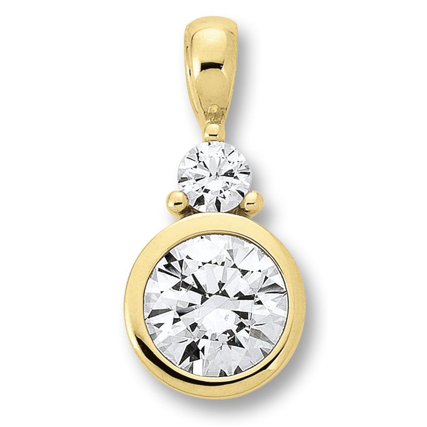 Zirkonia Anhänger aus 333 Gelbgold