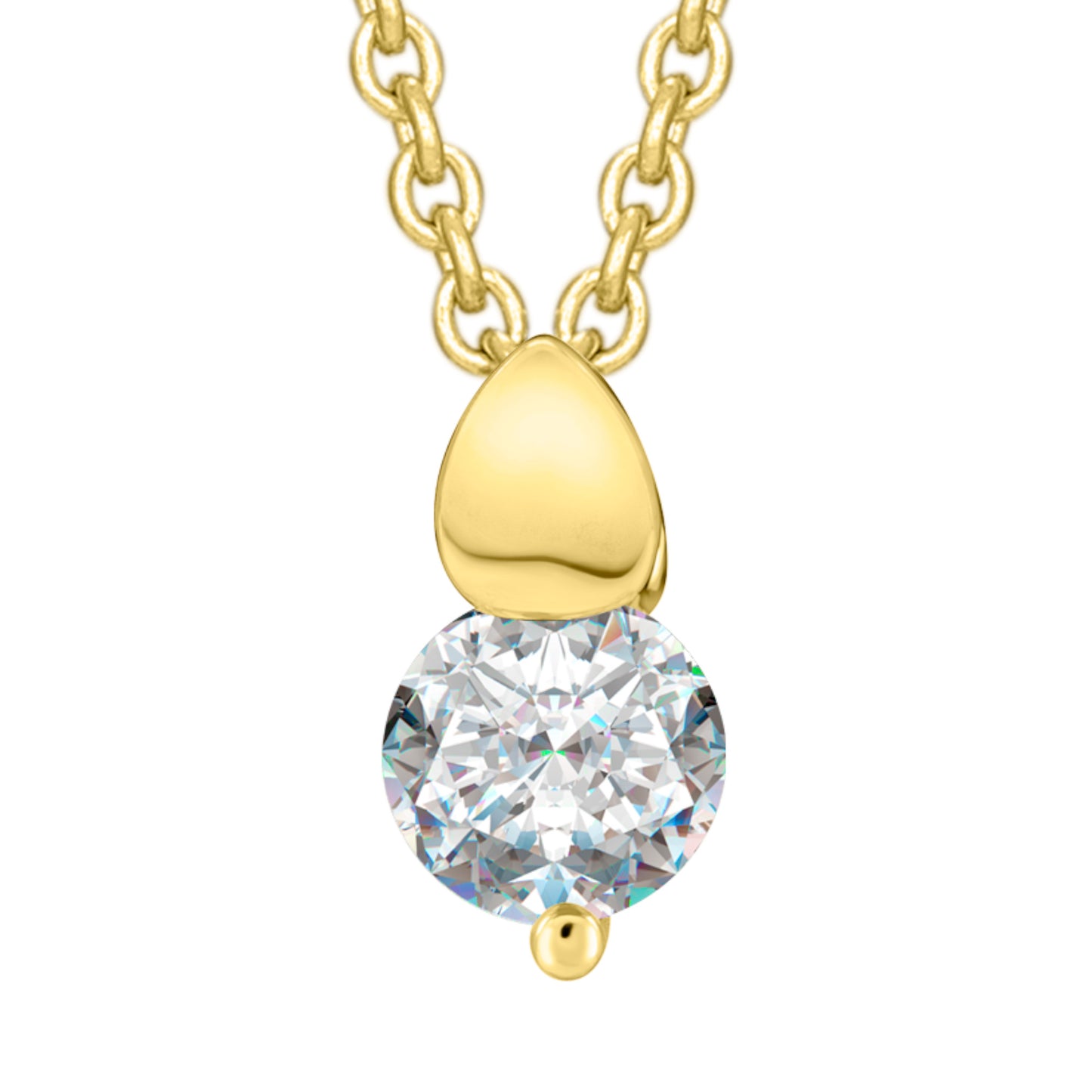 One Element Zirkonia Anhänger aus 333 Gelbgold