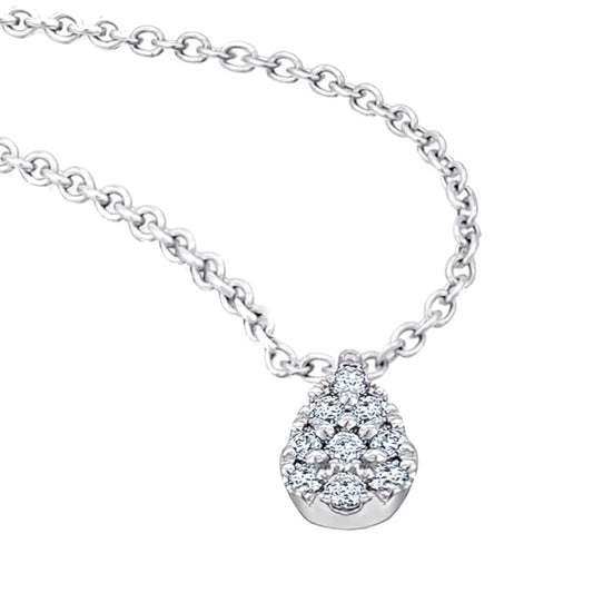 One Element 0.09 ct Diamant Brillant Halskette aus 585 Weißgold  45 cm