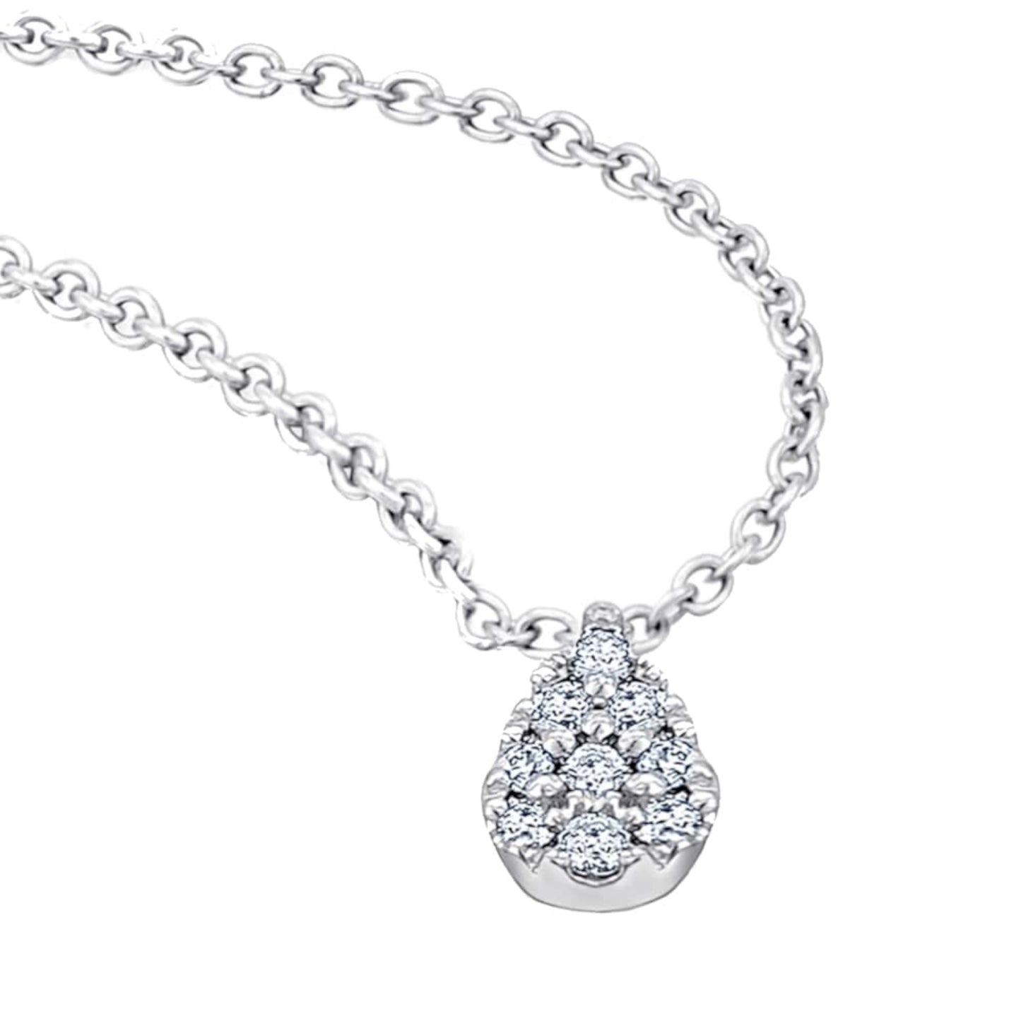 One Element 0.04 ct Diamant Brillant Halskette aus 585 Weißgold 45 cm