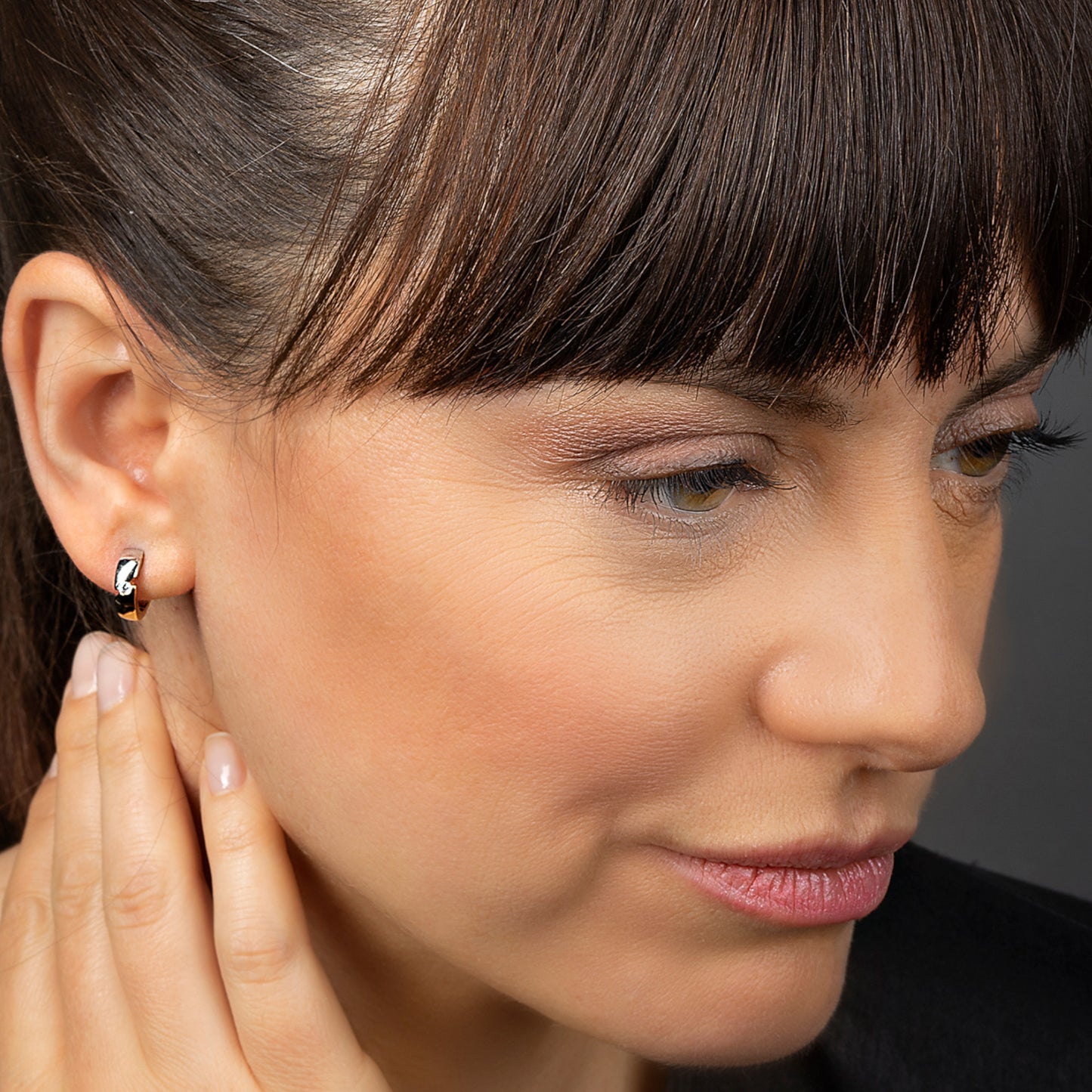 One Element Zirkonia Ohrringe Creolen aus 333 Gelbgold