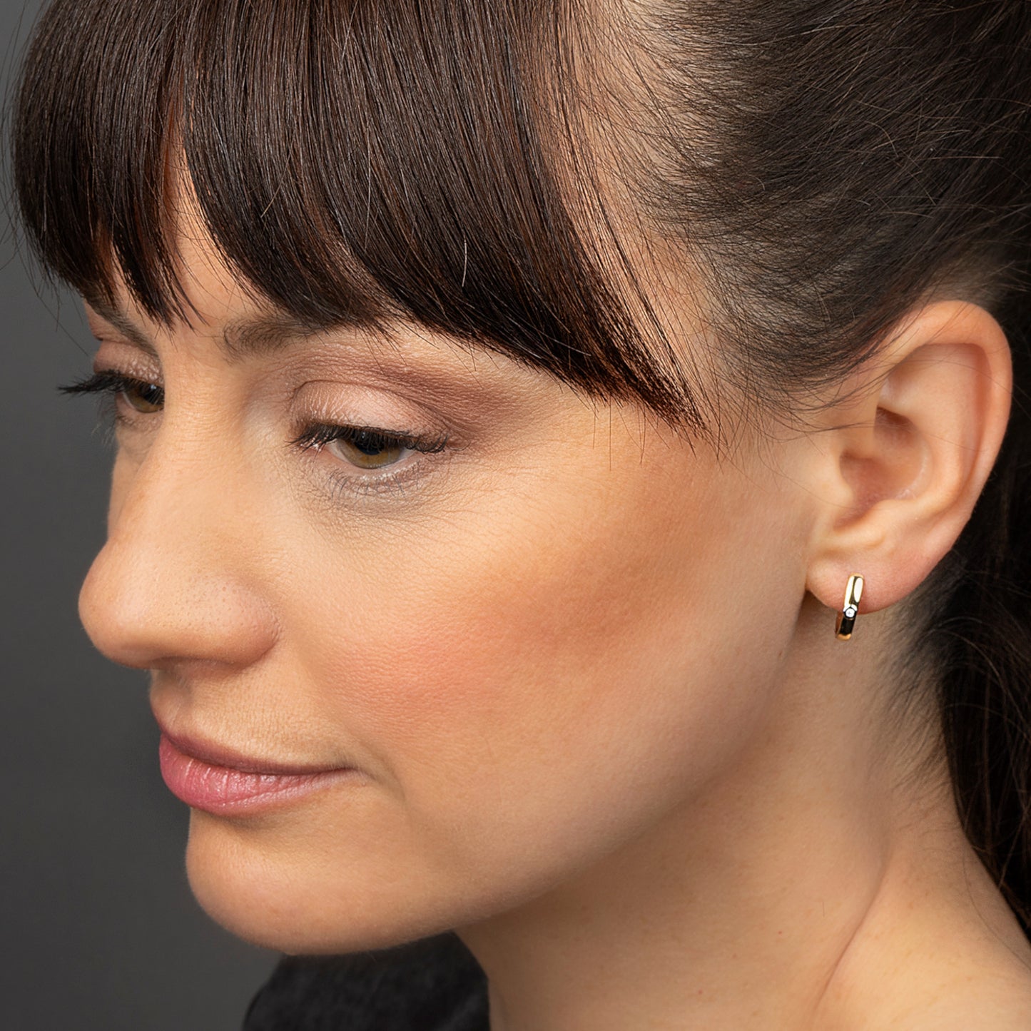 One Element Zirkonia Ohrringe Creolen aus 333 Gelbgold