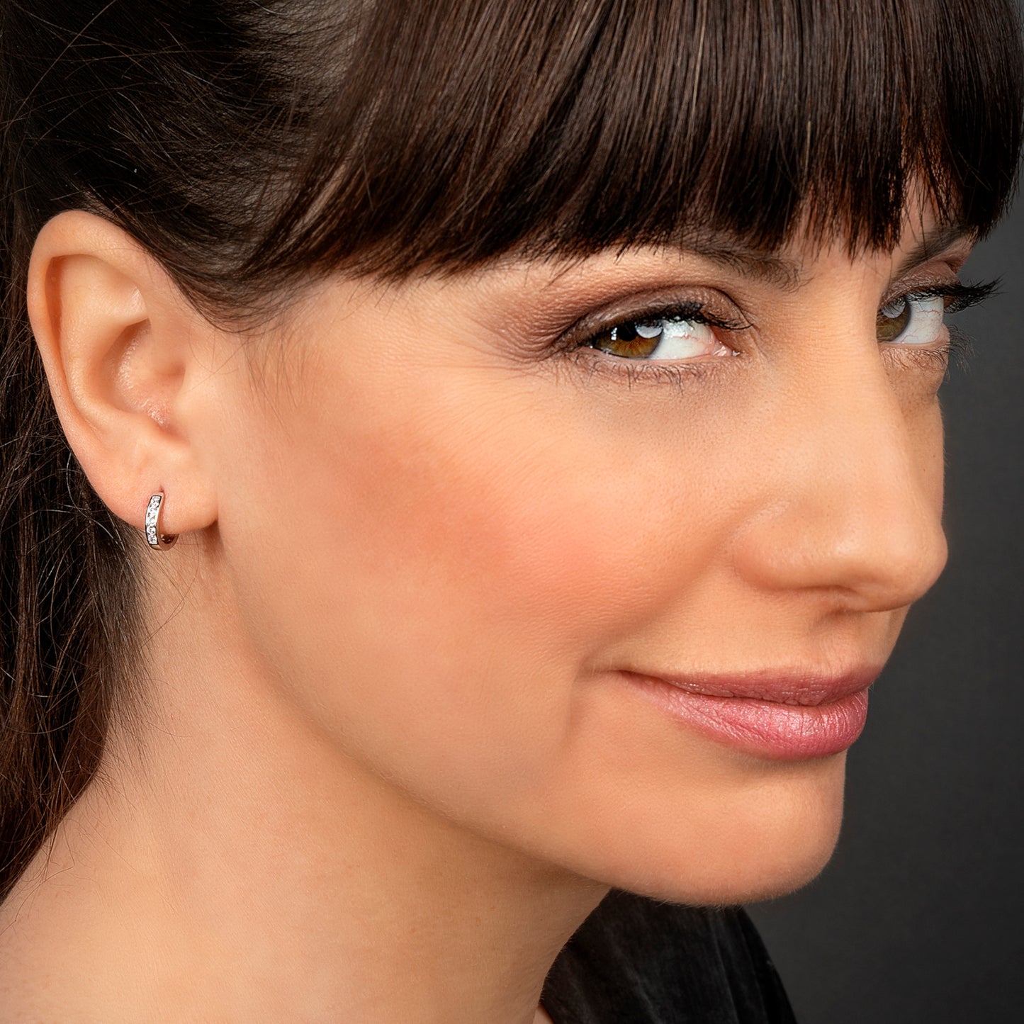 One Element Zirkonia Ohrringe Creolen aus 333 Weißgold