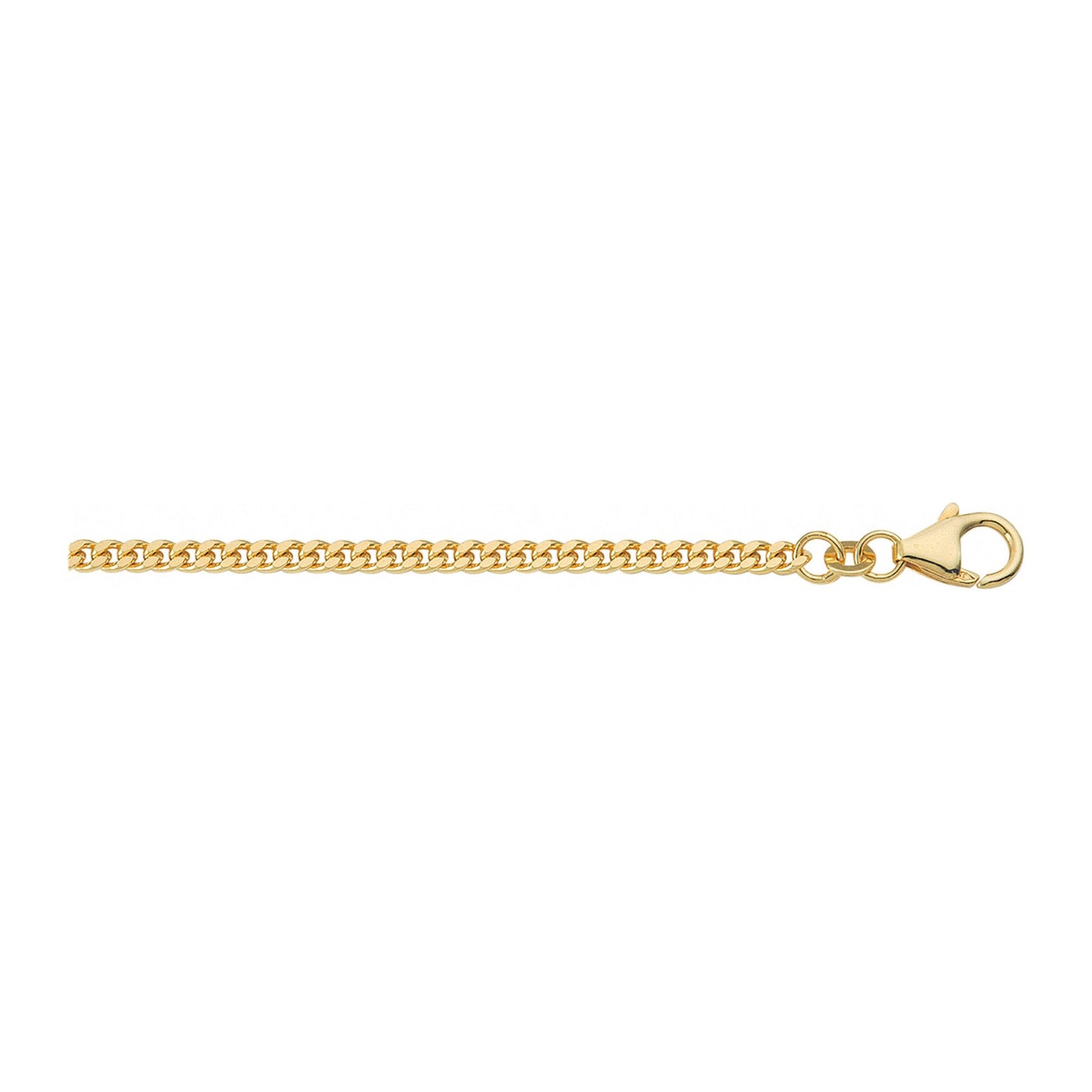 Adelia´s 333 Gold Flach Panzer Halskette Ø 1,6 mm