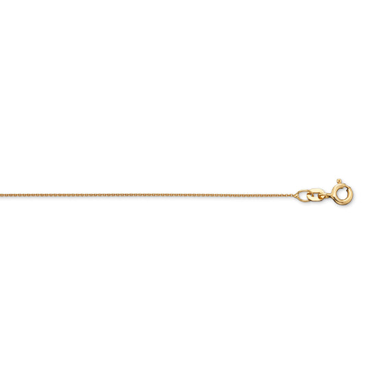 One Element  Halskette Rundankerkette aus 585 Gelbgold Ø 0,8 mm