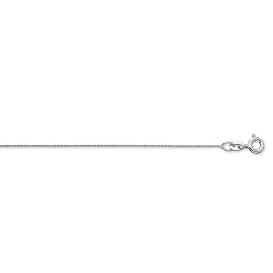 One Element  Halskette Rundankerkette aus 585 Weißgold Ø 0,8 mm