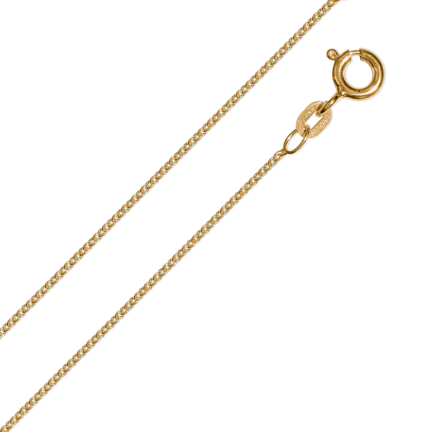 One Element Halskette Rundankerkette aus 333 Gelbgold Ø 1,1 mm