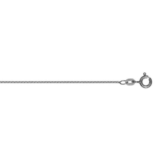 One Element  Halskette Rundankerkette aus 585 Weißgold Ø 1,1 mm