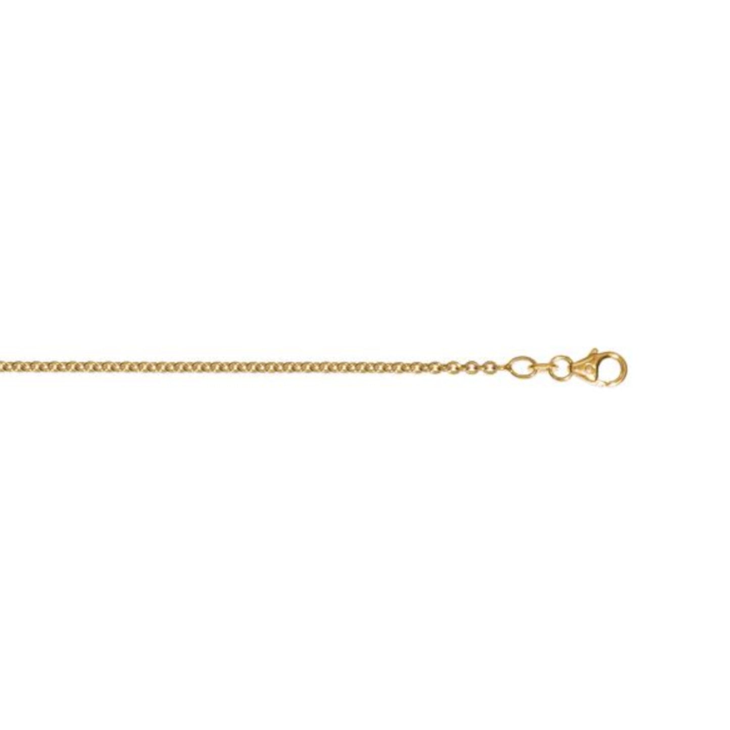 One Element Halskette Rundankerkette aus 585 Gelbgold Ø 2 mm