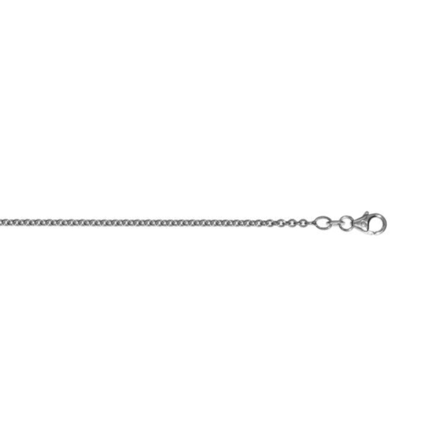 One Element Halskette Rundankerkette aus 333 Weißgold Ø 2 mm