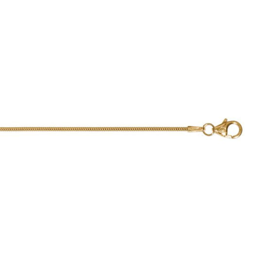 One Element  Halskette Schlangenkette aus 585 Gelbgold Ø 1,2 mm