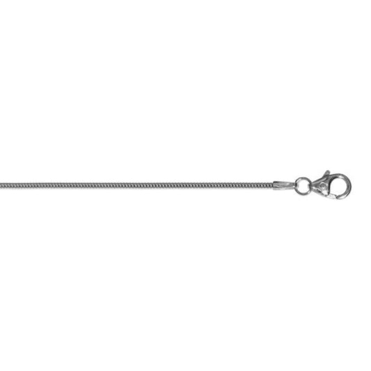 One Element  Halskette Schlangenkette aus 585 Weißgold Ø 1,2 mm