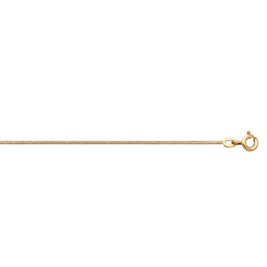 One Element  Halskette Schlangenkette aus 333 Gelbgold Ø 0,9 mm