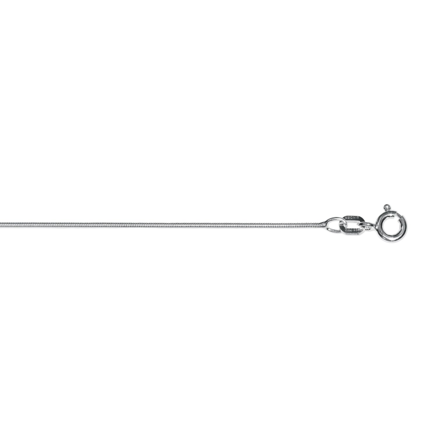 One Element Halskette Schlangenkette aus 585 Weißgold Ø 0,9 mm