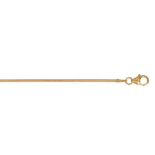 One Element  Halskette Tonda rund Reif aus 585 Gelbgold Ø 1,2 mm