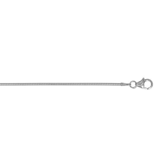 One Element  Halskette Tonda rund Reif aus 333 Weißgold Ø 1,2 mm