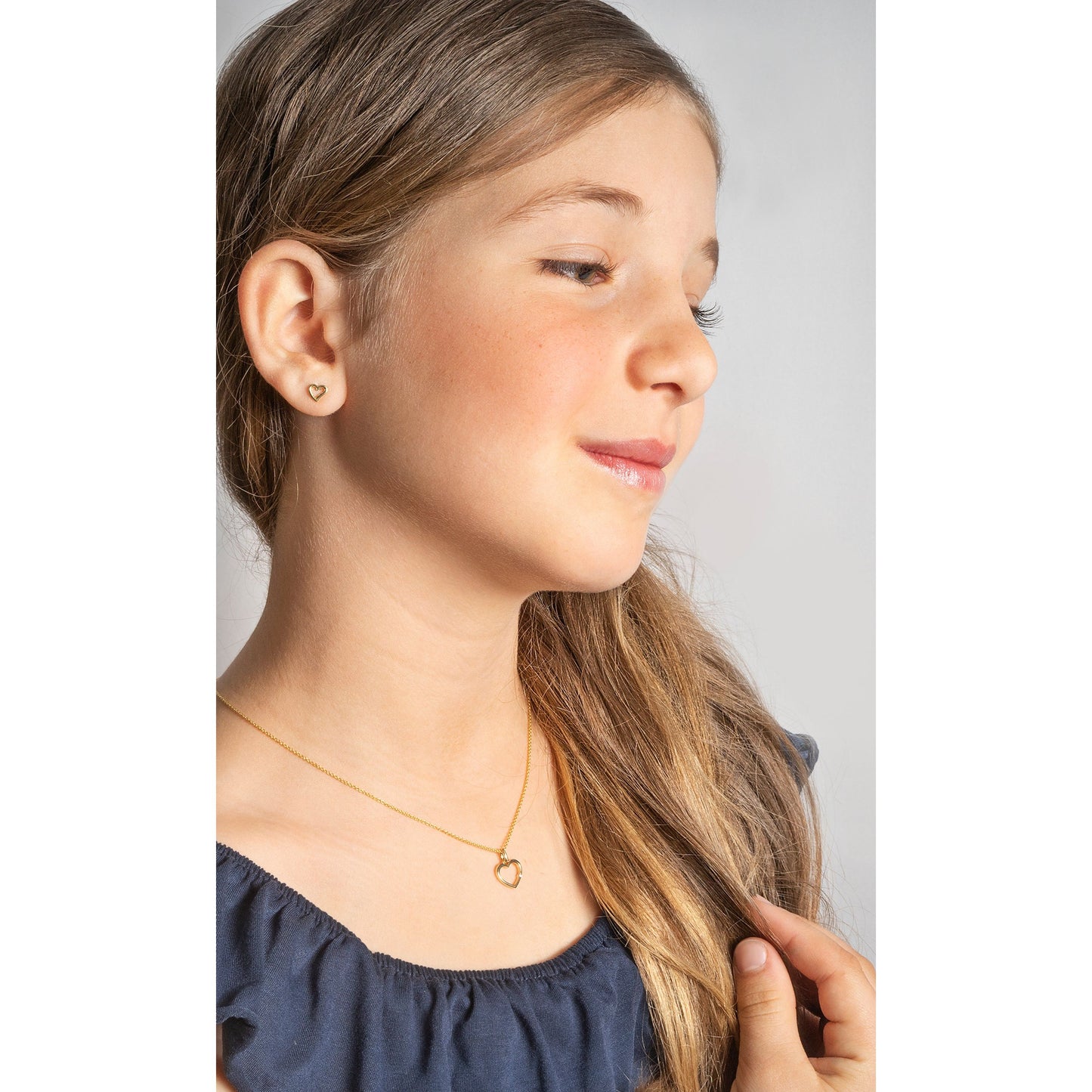 One Element Herz Ohrringe Ohrstecker aus 333 Gelbgold