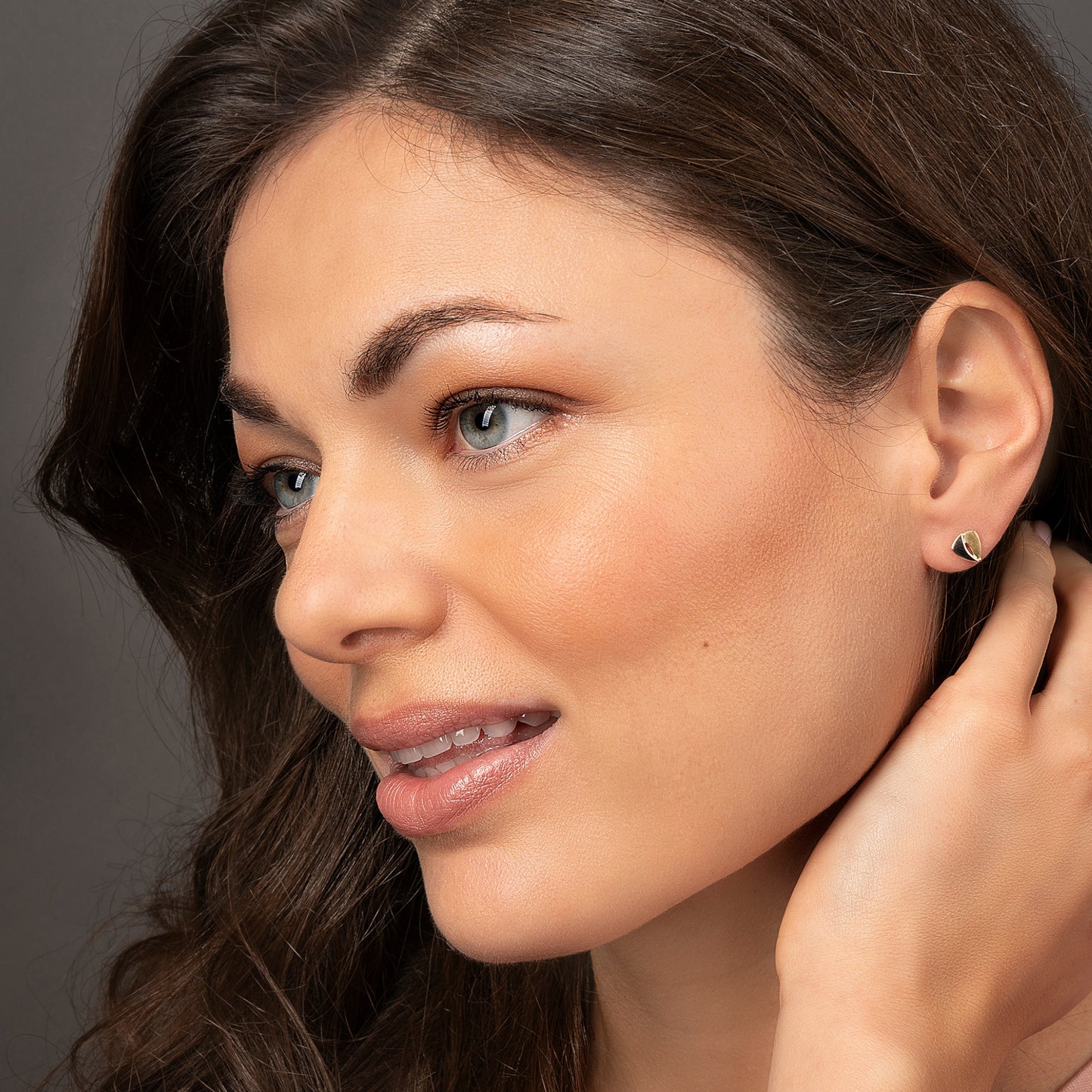 One Element Knoten Ohrringe Ohrstecker aus 333 Gelbgold