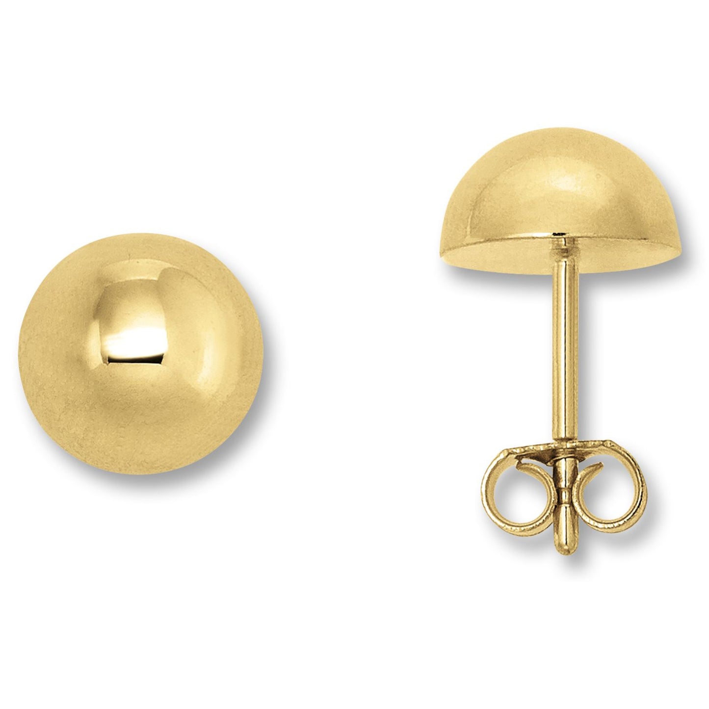One Element Halb Kugel verbödet Ohrringe Ohrstecker aus 333 Gelbgold