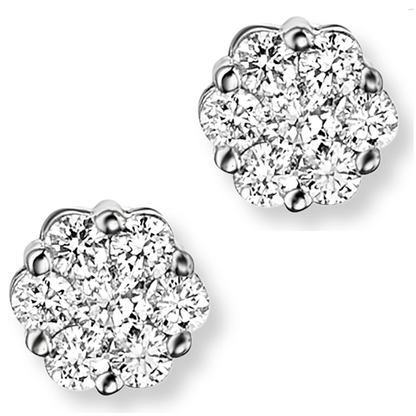 0.25 ct Diamant Brillant Ohrringe Ohrstecker aus 585 Weißgold