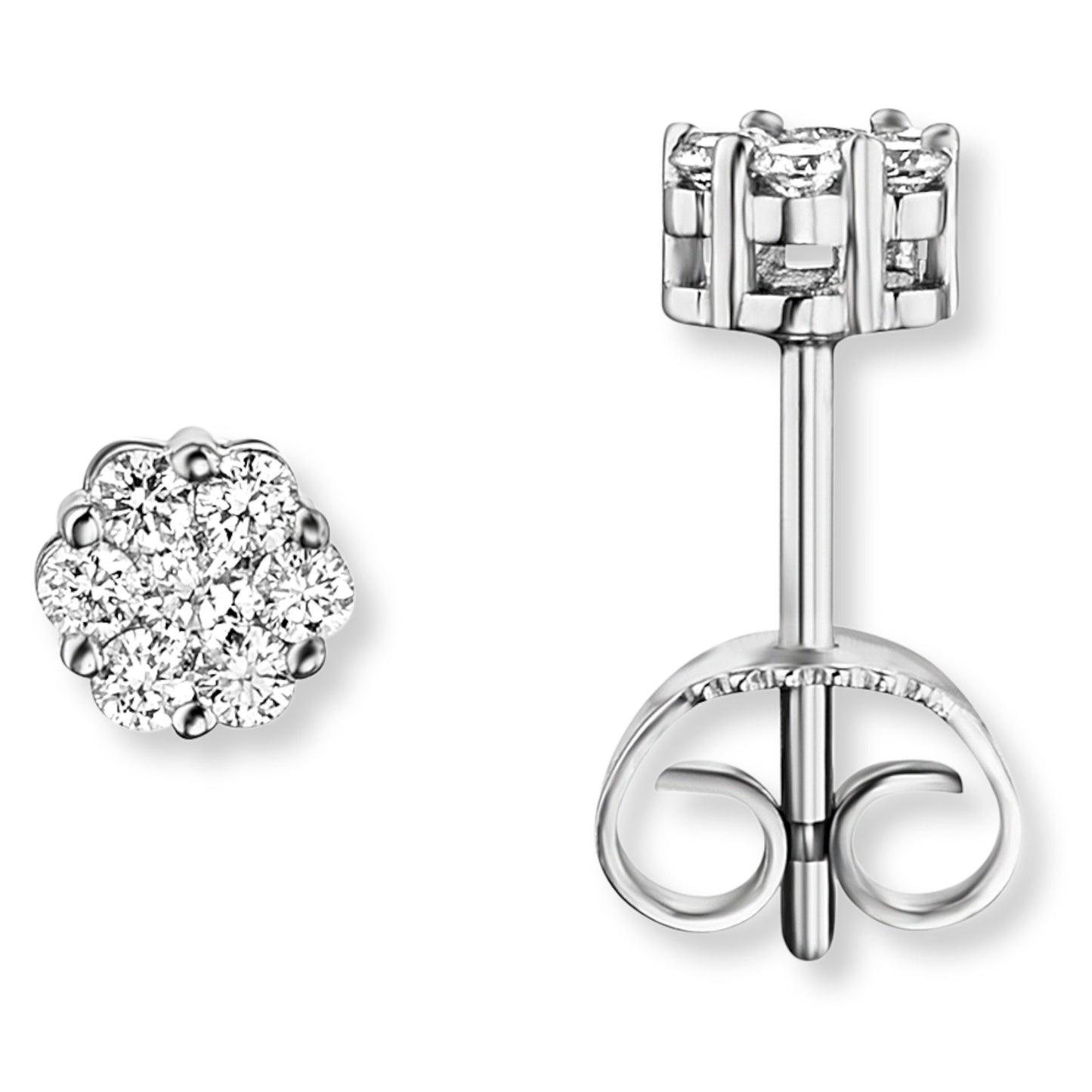 0.25 ct Diamant Brillant Ohrringe Ohrstecker aus 585 Weißgold