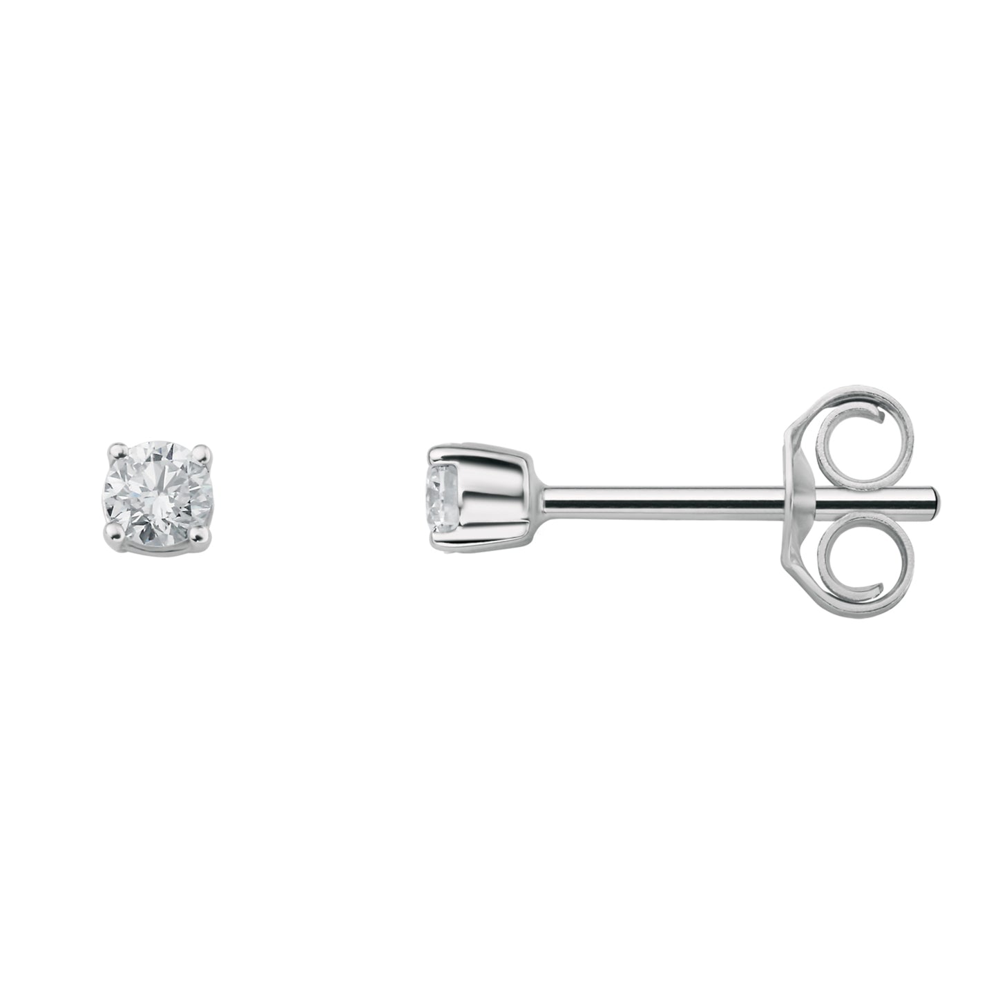 0.15 ct Diamant Brillant Ohrringe Ohrstecker aus 750 Weißgold
