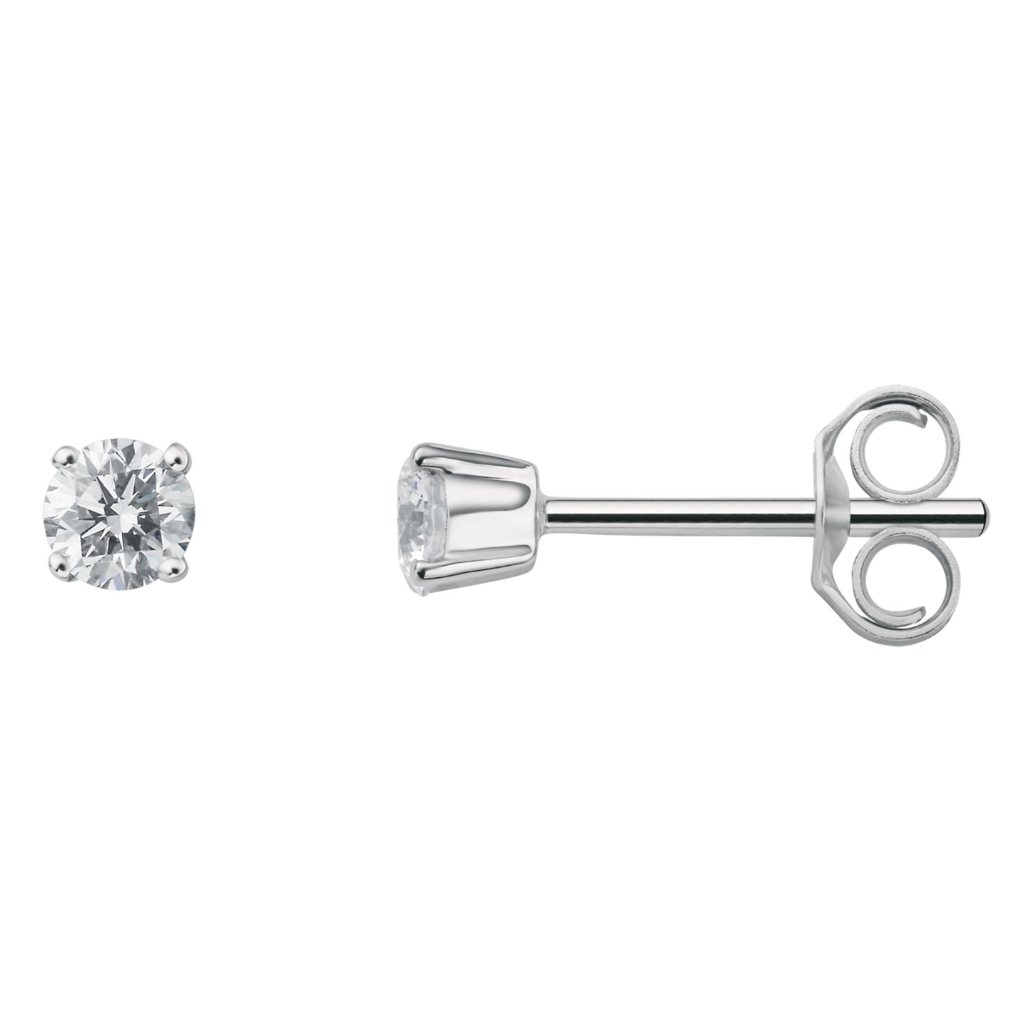 0.25 ct Diamant Brillant Ohrringe Ohrstecker aus 585 Weißgold