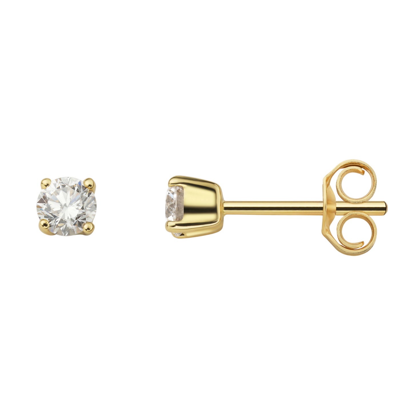 0.30 ct Diamant Brillant Ohrringe Ohrstecker aus 750 Gelbgold