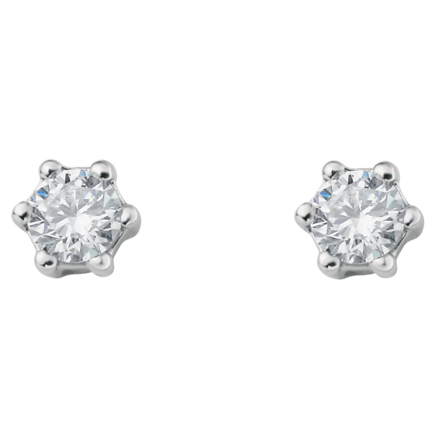 0.1 ct Diamant Brillant Ohrringe Ohrstecker aus 585 Weißgold