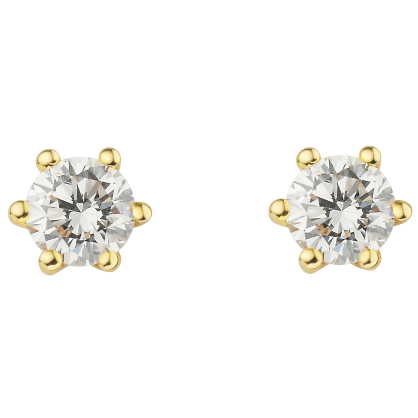 0.25 ct Diamant Brillant Ohrringe Ohrstecker aus 585 Gelbgold