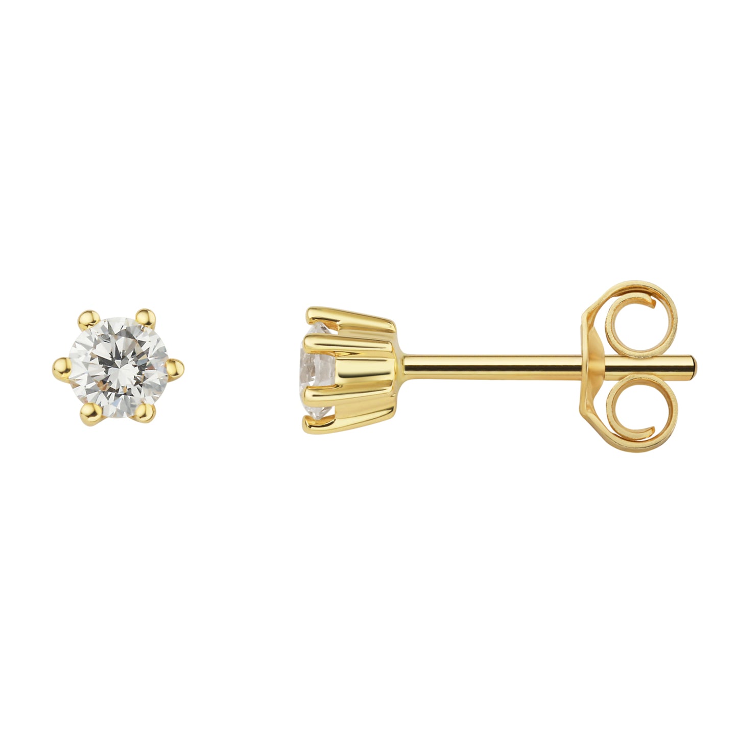 0.25 ct Diamant Brillant Ohrringe Ohrstecker aus 585 Gelbgold