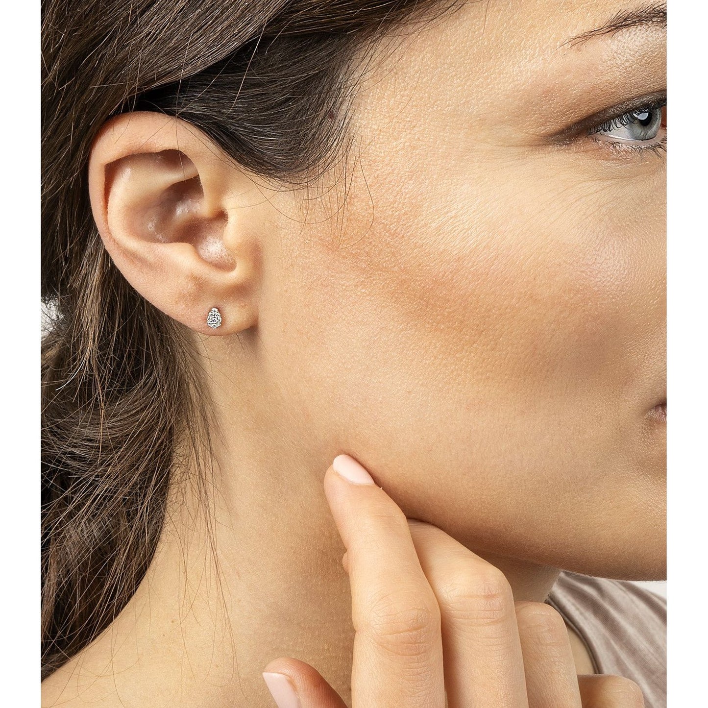 One Element 0,08 ct Brillant Diamant Ohrringe Ohrstecker aus 585 Weißgold