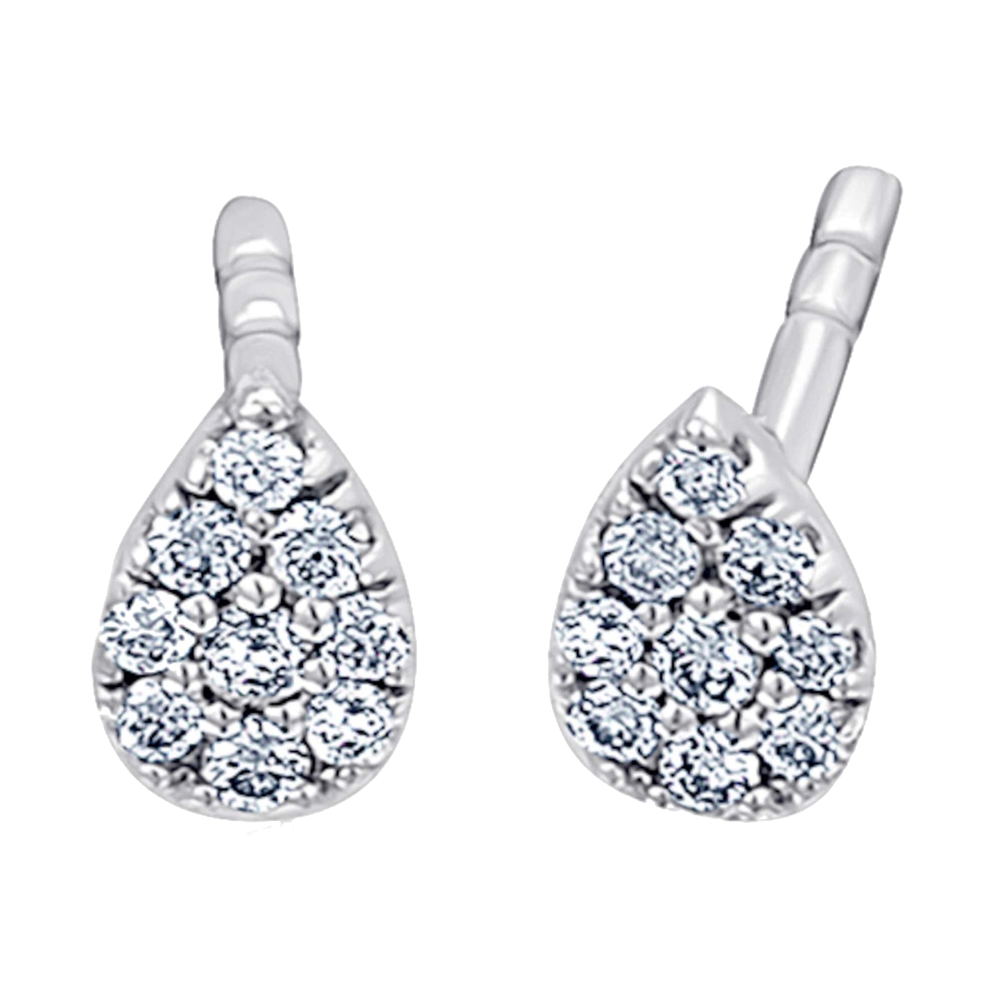 0,08 ct Diamant Brillant Ohrringe Ohrstecker aus 585 Weißgold