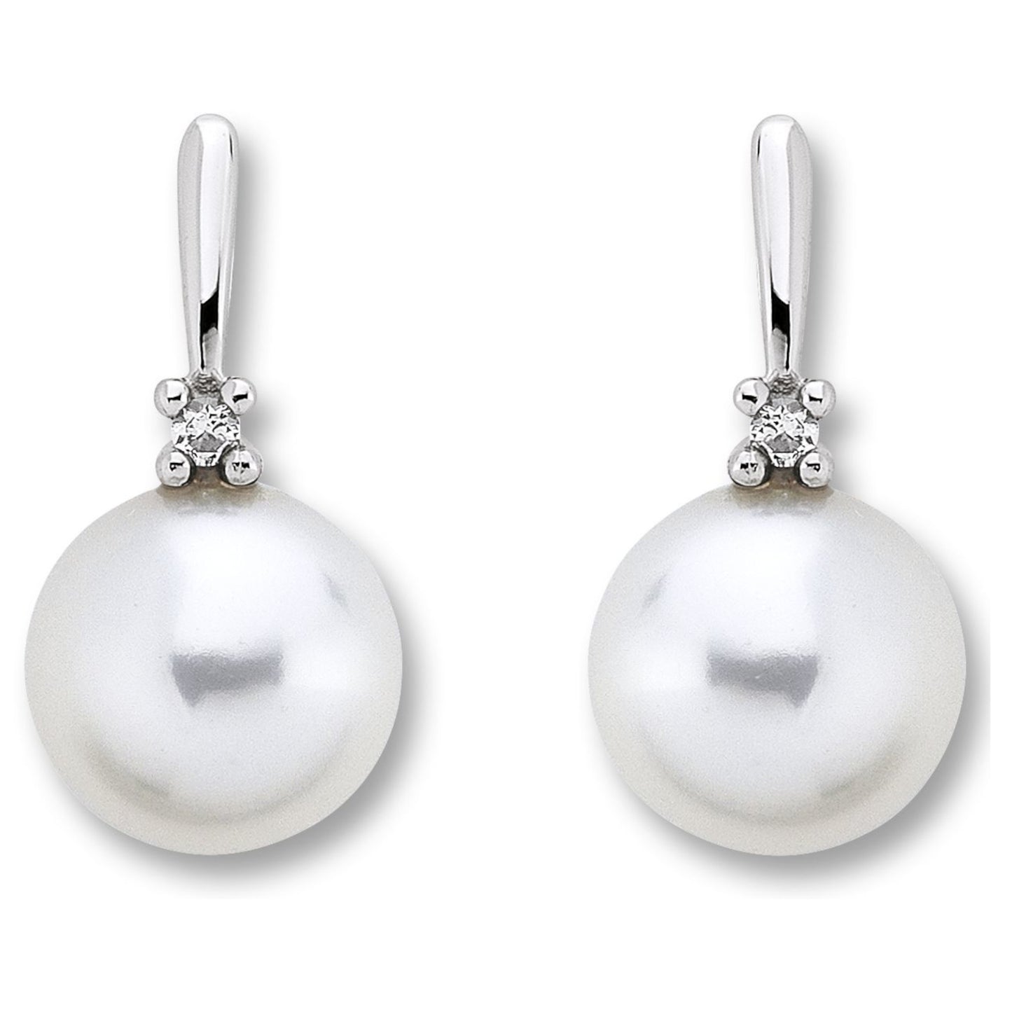 One Element 0.02 ct Brillant Diamant Ohrringe Ohrstecker aus 585 Weißgold