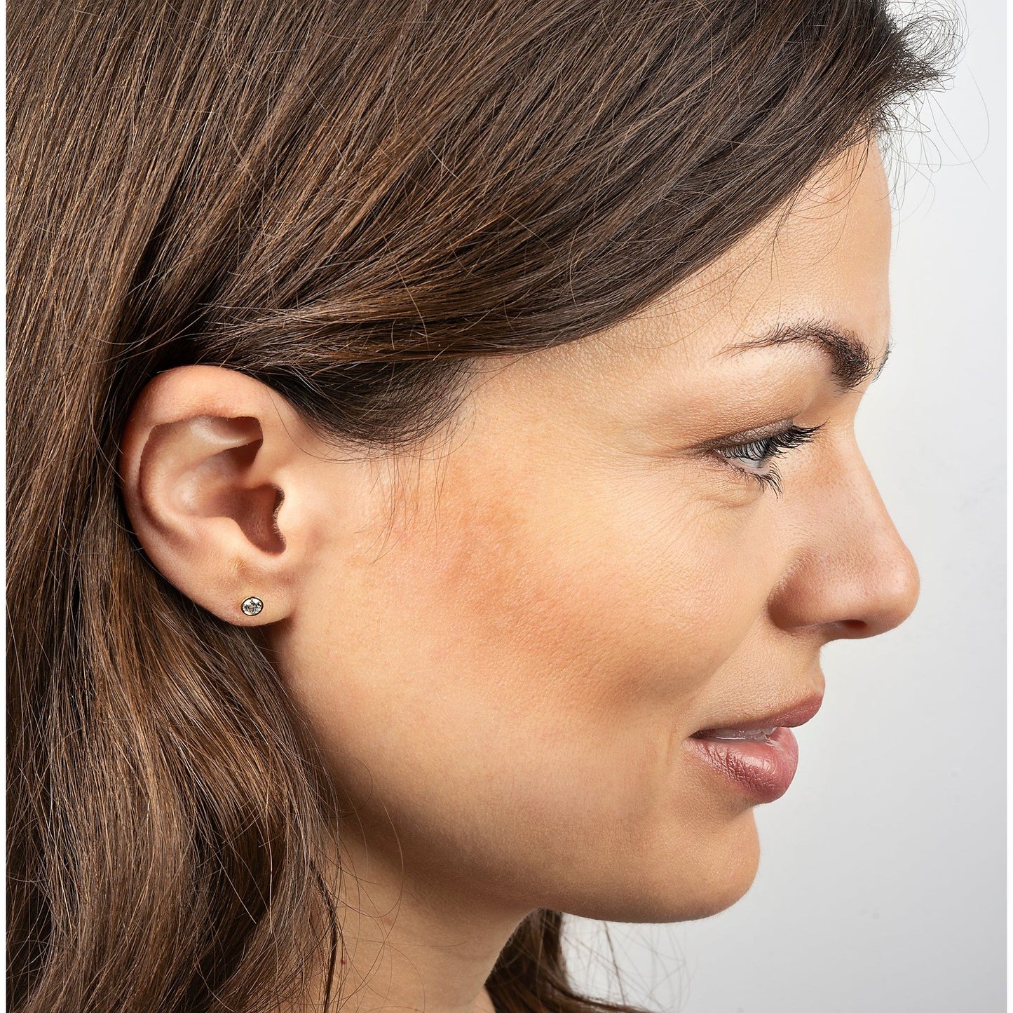 One Element Zirkonia Zarge Ohrringe Ohrstecker aus 333 Gelbgold