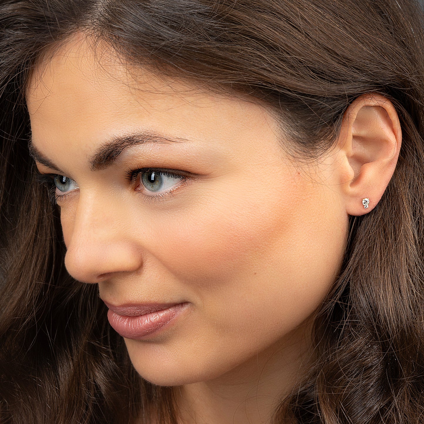 One Element Zirkonia Ohrringe Ohrstecker aus 333 Gelbgold