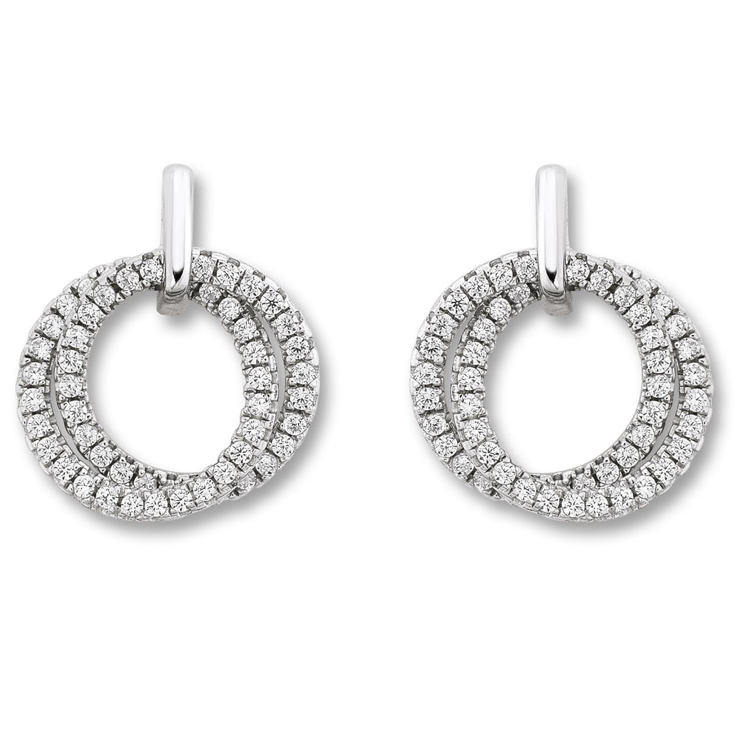 One Element Zirkonia Kreise Ohrringe Ohrstecker aus 925 Silber
