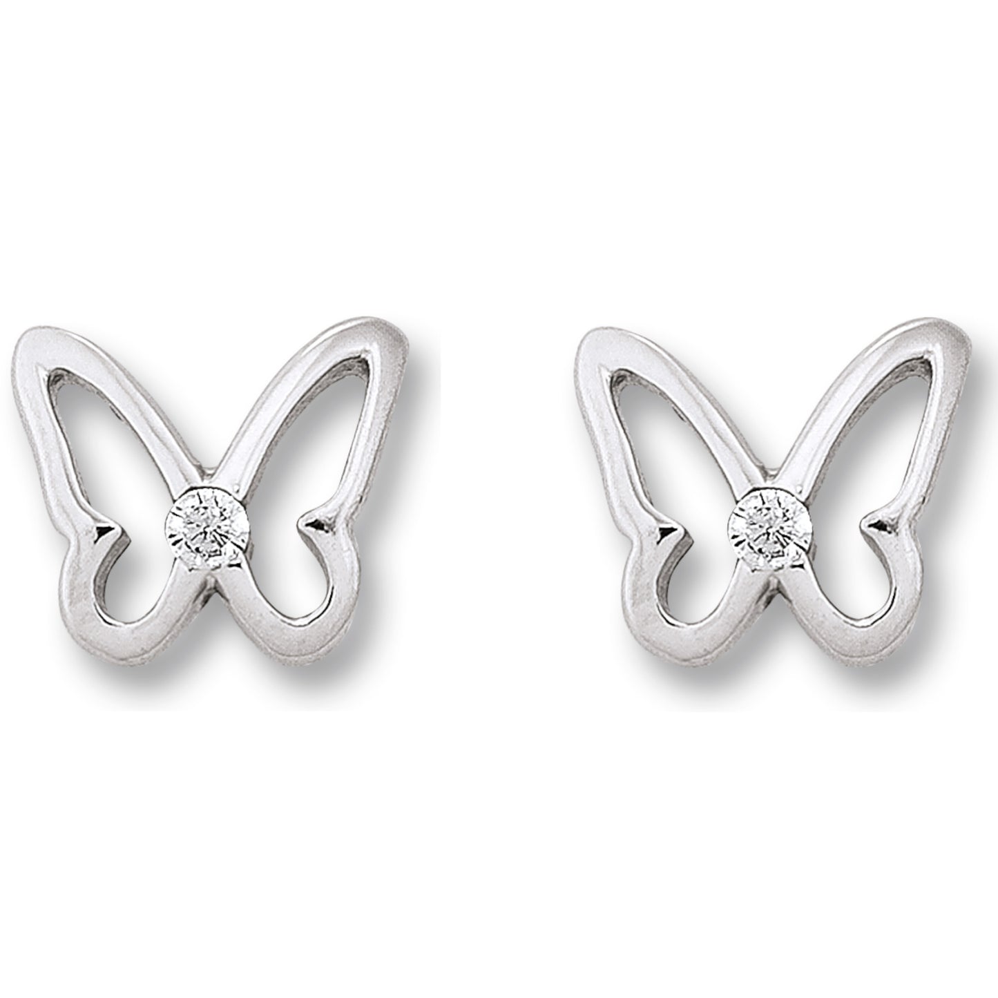 One Element Zirkonia Schmetterling Ohrringe Ohrstecker aus 925 Silber
