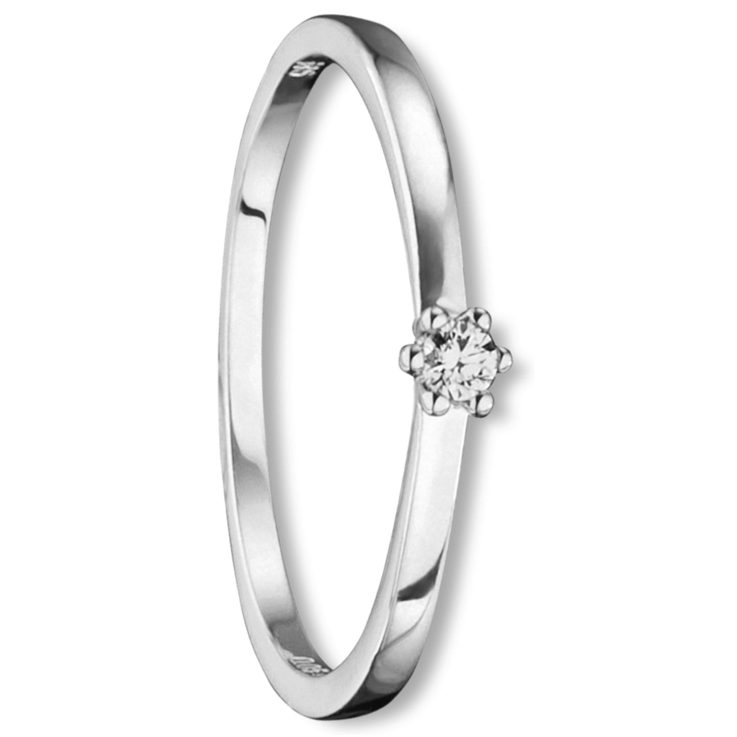 One Element 0.05 ct Brillant Diamant Ring aus 585 Weißgold