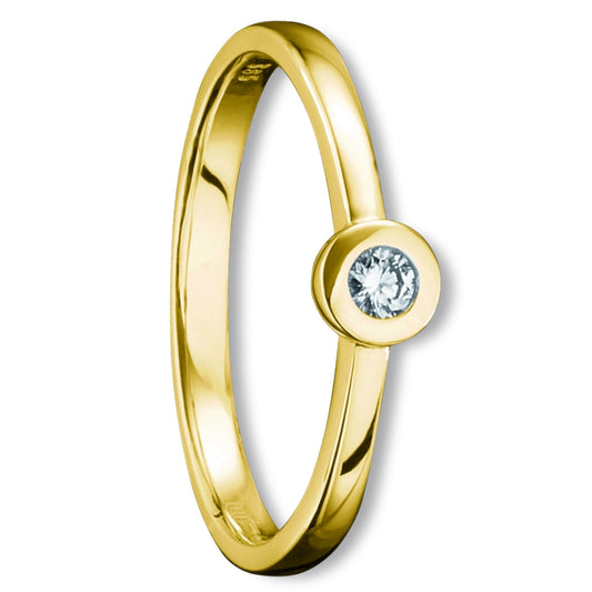 One Element 0.05 ct Brillant Diamant Ring aus 585 Gelbgold