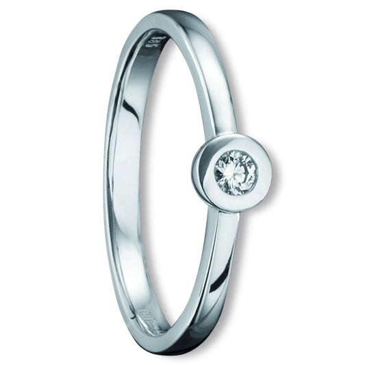 One Element 0.05 ct Brillant Diamant Ring aus 585 Weißgold